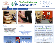 Tablet Screenshot of healingsolutionsacupuncture.com